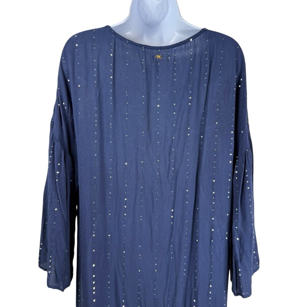 PQ Swim Dress Womens Medium Blue Angelica Sequined Tunic - Picture 8 of 11